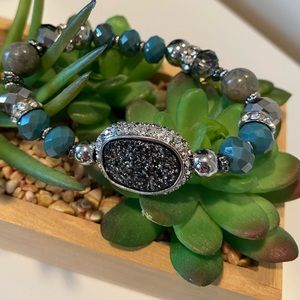 Chico’sBeaded Bracelet with Druzy